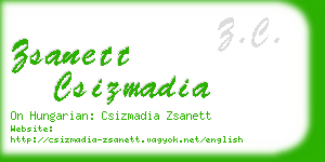 zsanett csizmadia business card